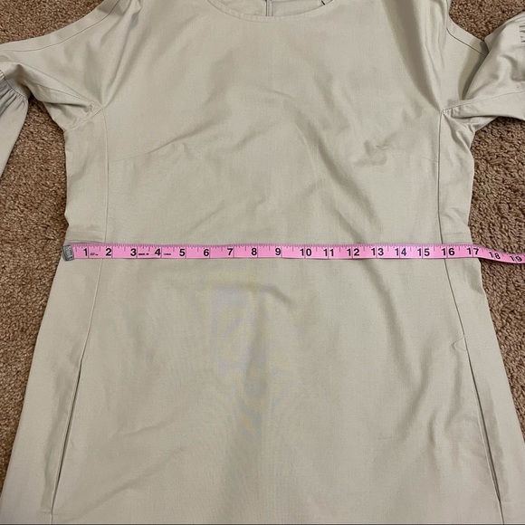Kim & Proper Womens S Brigitte Dress Ruffle Minimalist Neutral Quiet Luxury - Picture 12 of 16